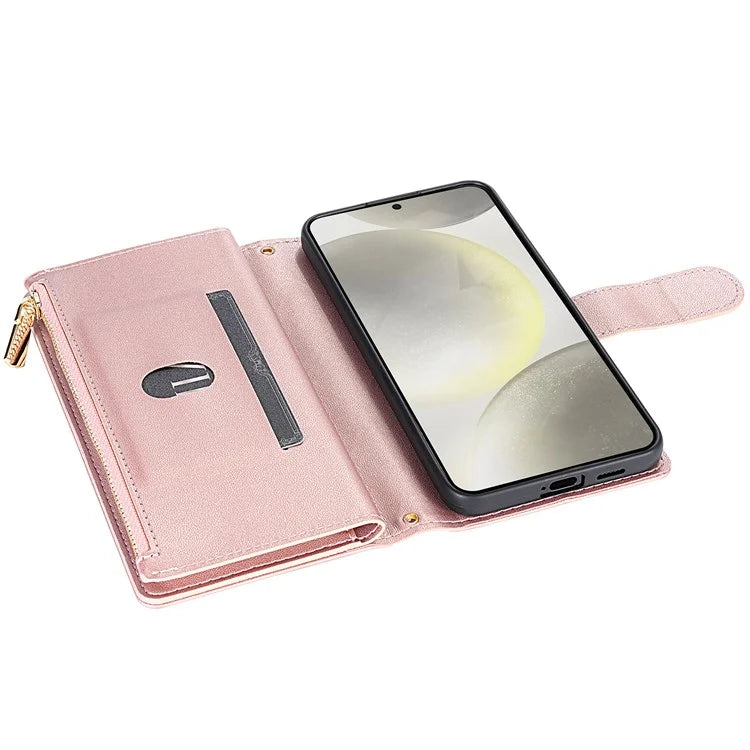 CSJ-P2 For Samsung Galaxy A25 5G (Global) (161.0 X 76.5 X 8.3mm) Case Leather Wallet Phone Cover