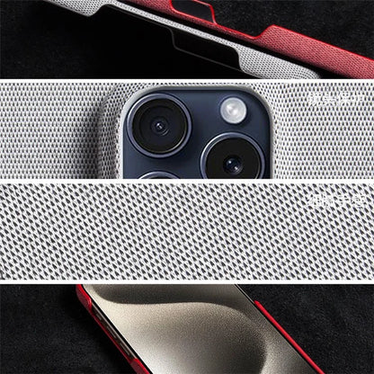 For iPhone 16 Pro Case Cloth Texture Anti-Scratch Protective PC Phone Cover