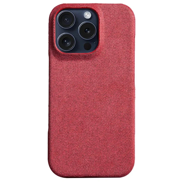 For iPhone 16 Pro Case Cloth Texture Anti-Scratch Protective PC Phone Cover