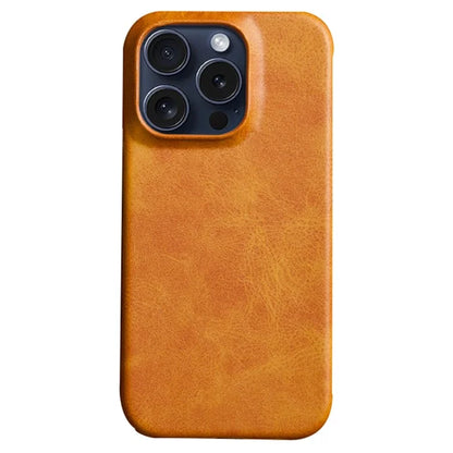 For iPhone 16 Pro Max Case Calf Texture PU Leather Coated PC Phone Cover