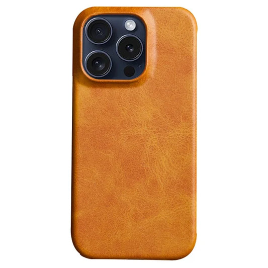 For iPhone 16 Pro Max Case Calf Texture PU Leather Coated PC Phone Cover