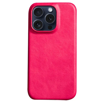 For iPhone 16 Pro Max Case Calf Texture PU Leather Coated PC Phone Cover