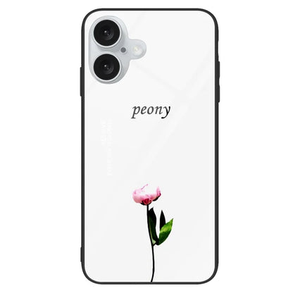 For iPhone 16 Plus Case Tempered Glass+PC+TPU Phone Cover