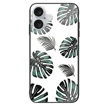 For iPhone 16 Plus Case Tempered Glass+PC+TPU Phone Cover