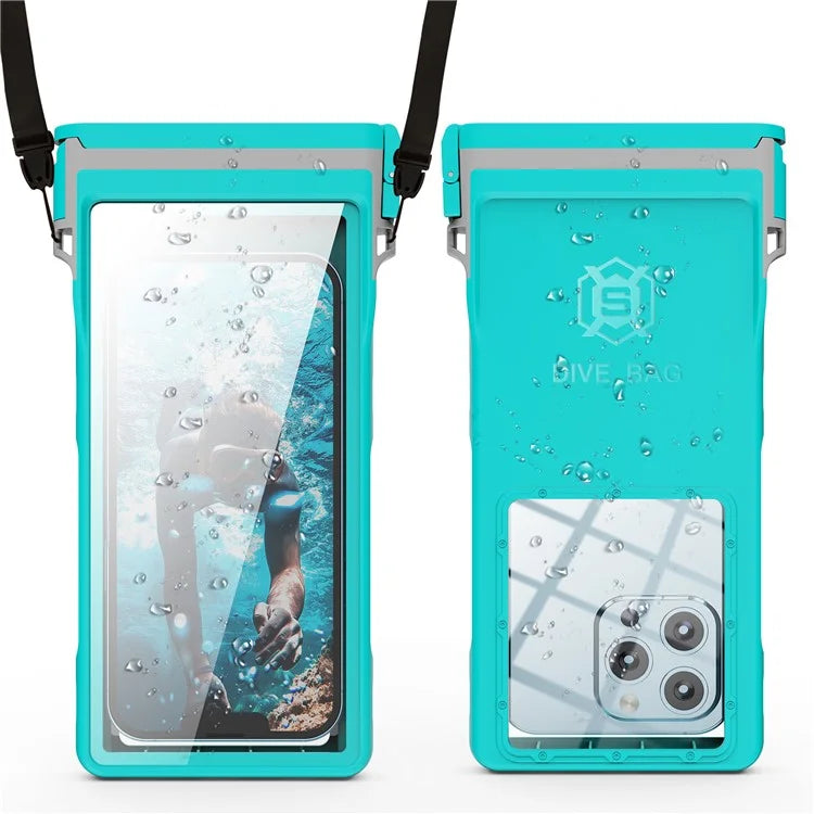SHELLBOX 15m Waterproof Cellphone Pouch 7-inch Phone Touch Screen Diving Swimming Drifting Protective Bag