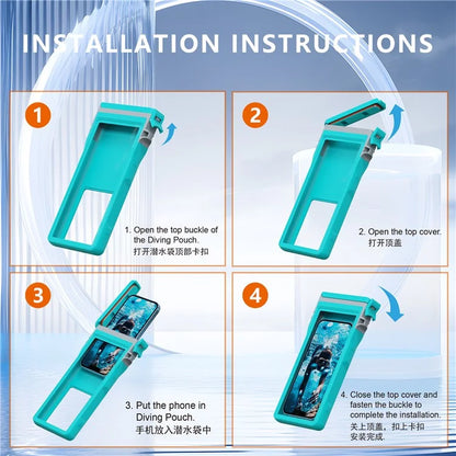 SHELLBOX 15m Waterproof Cellphone Pouch 7-inch Phone Touch Screen Diving Swimming Drifting Protective Bag