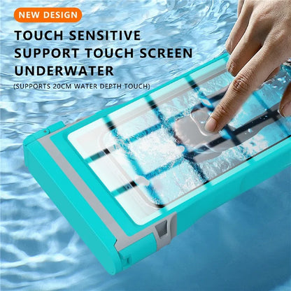 SHELLBOX 15m Waterproof Cellphone Pouch 7-inch Phone Touch Screen Diving Swimming Drifting Protective Bag