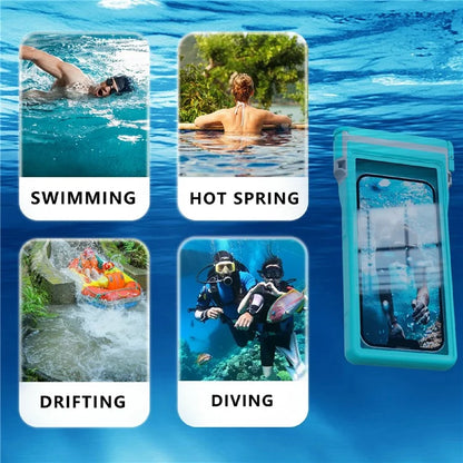 SHELLBOX 15m Waterproof Cellphone Pouch 7-inch Phone Touch Screen Diving Swimming Drifting Protective Bag