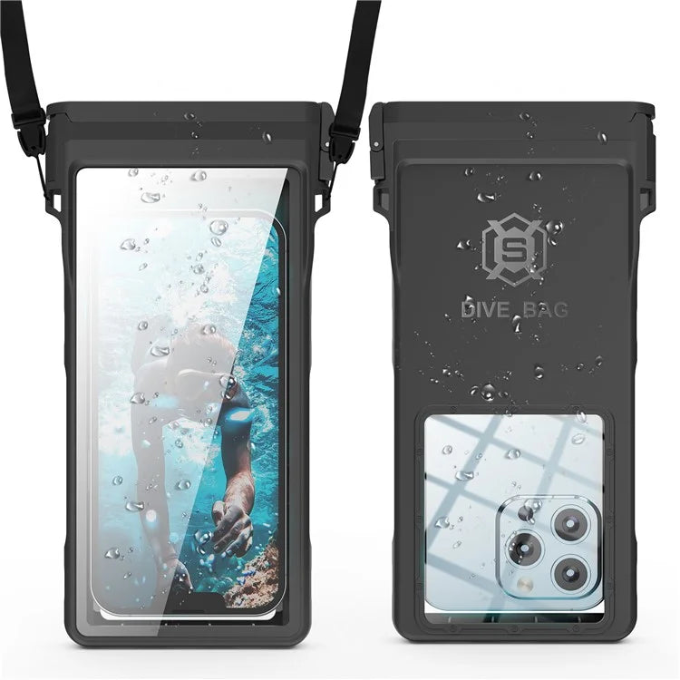 SHELLBOX 15m Waterproof Cellphone Pouch 7-inch Phone Touch Screen Diving Swimming Drifting Protective Bag