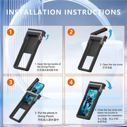 SHELLBOX 15m Waterproof Cellphone Pouch 7-inch Phone Touch Screen Diving Swimming Drifting Protective Bag