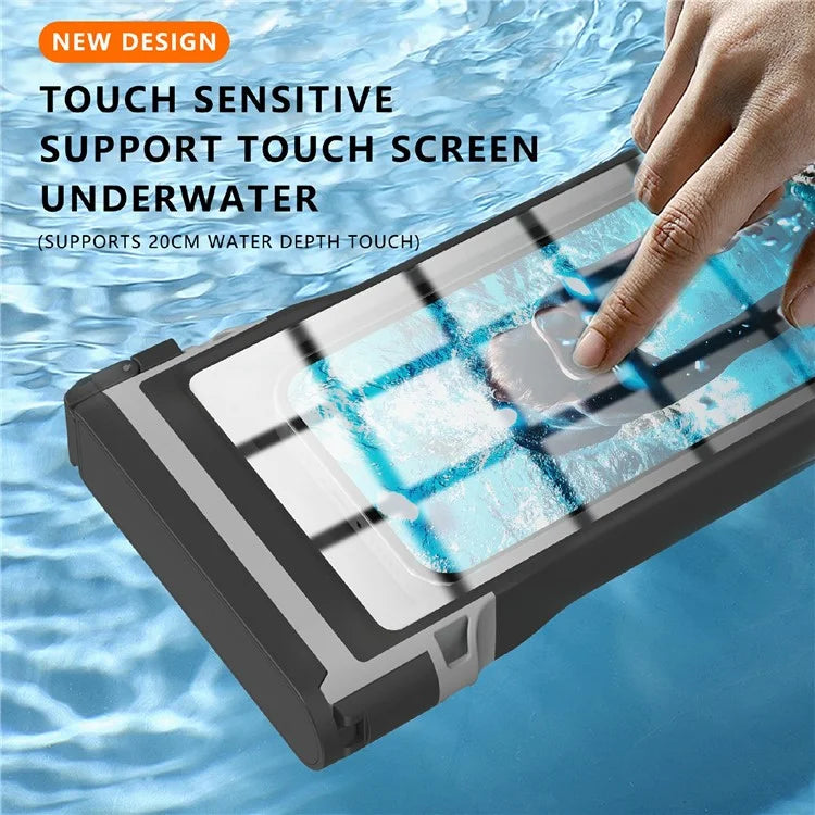SHELLBOX 15m Waterproof Cellphone Pouch 7-inch Phone Touch Screen Diving Swimming Drifting Protective Bag