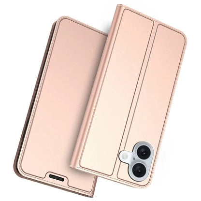 For iPhone 16 Plus Case Card Slot Stand Strong Magnetic Closure PU Leather Phone Cover
