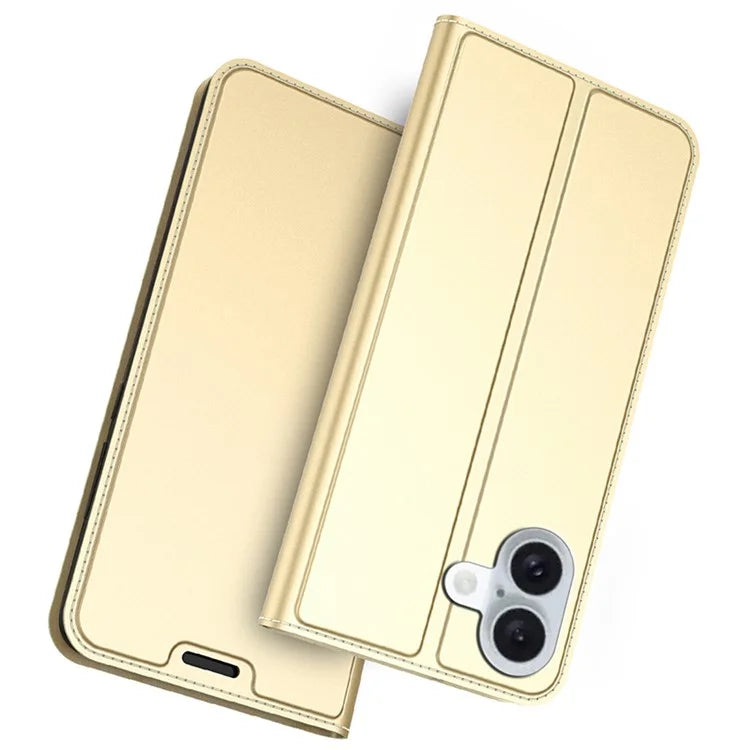 For iPhone 16 Plus Case Card Slot Stand Strong Magnetic Closure PU Leather Phone Cover
