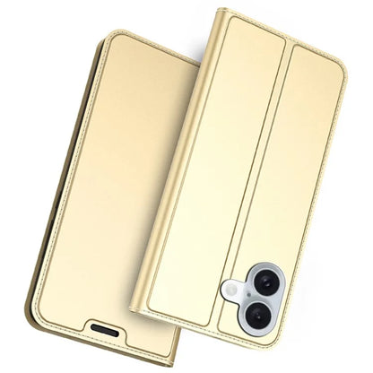 For iPhone 16 Plus Case Card Slot Stand Strong Magnetic Closure PU Leather Phone Cover