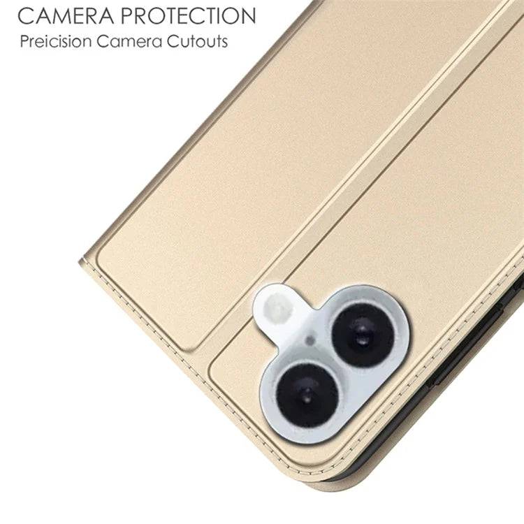 For iPhone 16 Plus Case Card Slot Stand Strong Magnetic Closure PU Leather Phone Cover