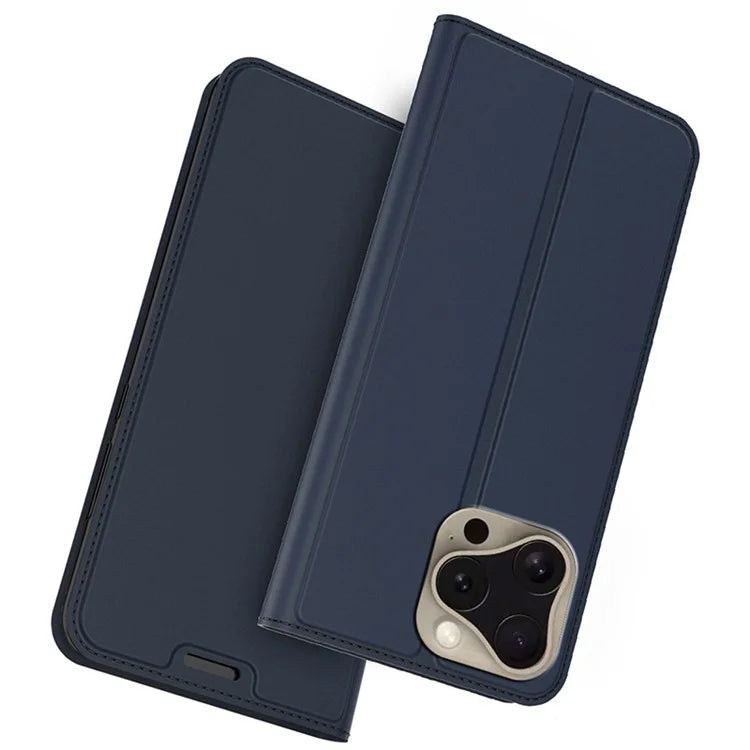 For iPhone 16 Pro Max Case PU Leather Card Holder Flip Phone Cover Strong Magnetic Closure