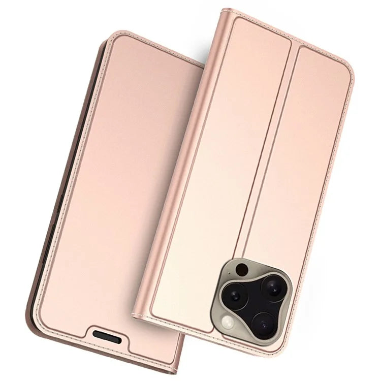 For iPhone 16 Pro Max Case PU Leather Card Holder Flip Phone Cover Strong Magnetic Closure