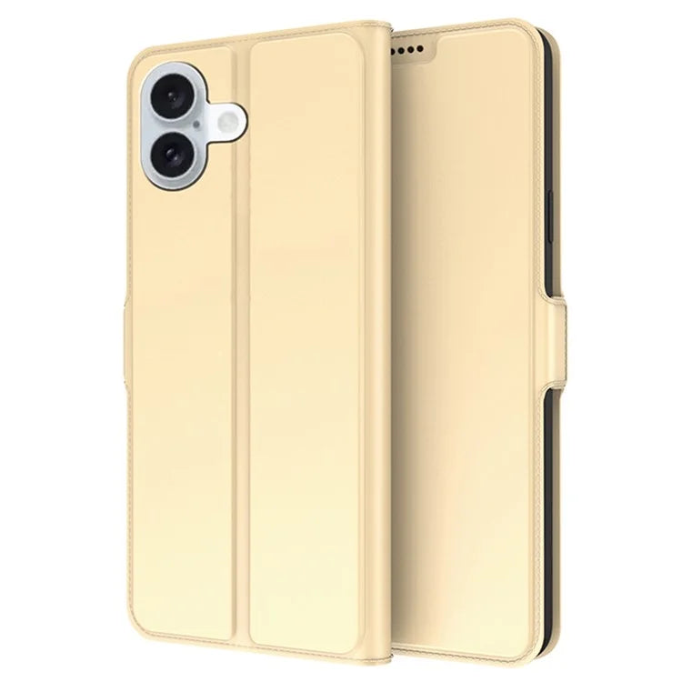 For iPhone 16 Case Card Holder PU Leather Full Protection Phone Cover