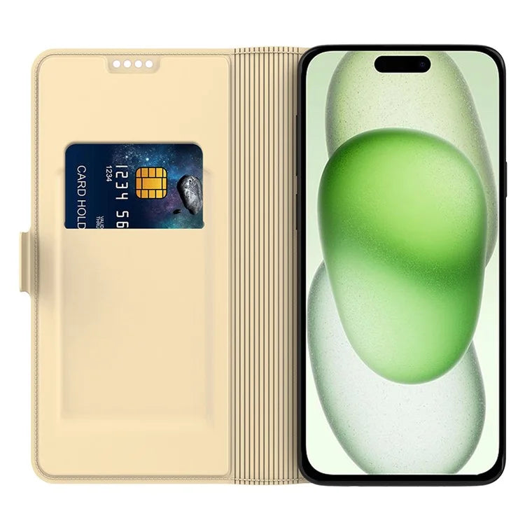 For iPhone 16 Case Card Holder PU Leather Full Protection Phone Cover