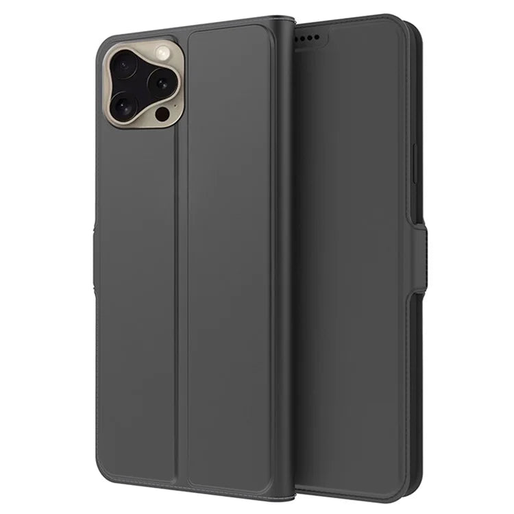 For iPhone 16 Pro Max Case Inner TPU Leather Flip Phone Cover Card Slot