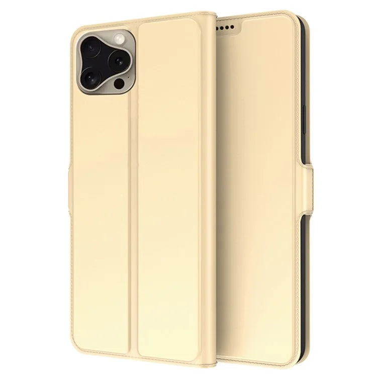 For iPhone 16 Pro Max Case Inner TPU Leather Flip Phone Cover Card Slot