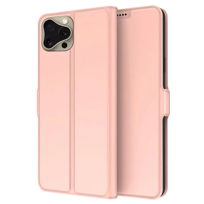 For iPhone 16 Pro Max Case Inner TPU Leather Flip Phone Cover Card Slot
