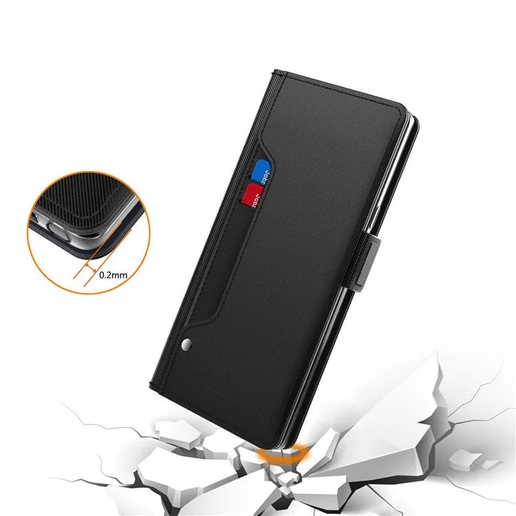 For Sony Xperia 1 VI Case Mirror View Standing PU Leather Phone Cover