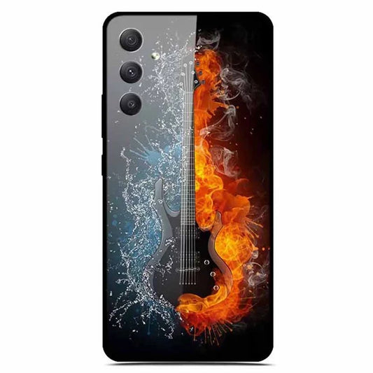 For Samsung Galaxy A35 5G Case Pattern Printing Tempered Glass Anti-Scratch Phone Cover