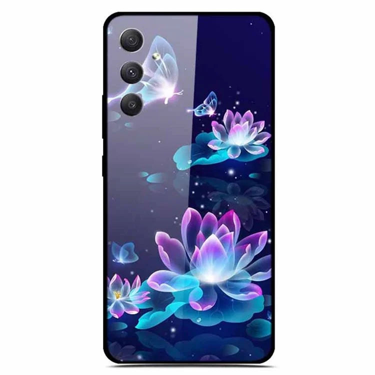 For Samsung Galaxy A35 5G Case Pattern Printing Tempered Glass Anti-Scratch Phone Cover