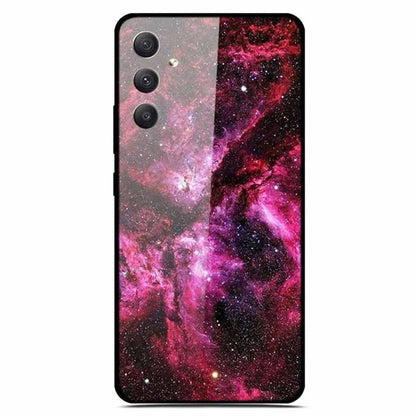 For Samsung Galaxy A35 5G Case Pattern Printing Tempered Glass Anti-Scratch Phone Cover