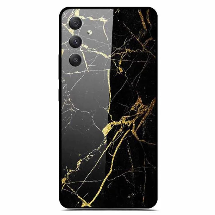 For Samsung Galaxy A35 5G Case Pattern Printing Tempered Glass Anti-Scratch Phone Cover