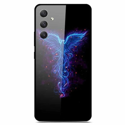 For Samsung Galaxy A35 5G Case Pattern Printing Tempered Glass Anti-Scratch Phone Cover
