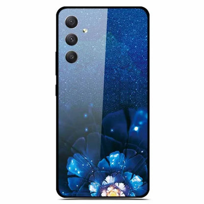 For Samsung Galaxy A35 5G Case Pattern Printing Tempered Glass Anti-Scratch Phone Cover