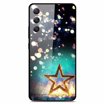 For Samsung Galaxy A35 5G Case Pattern Printing Tempered Glass Anti-Scratch Phone Cover