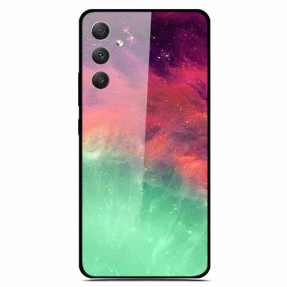 For Samsung Galaxy A35 5G Case Pattern Printing Tempered Glass Anti-Scratch Phone Cover