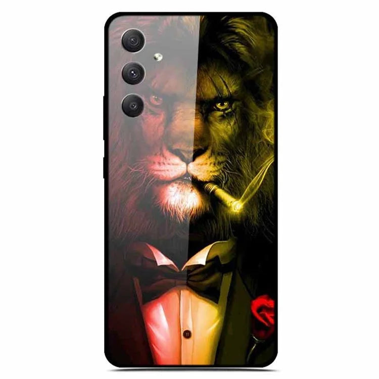 For Samsung Galaxy A35 5G Case Pattern Printing Tempered Glass Anti-Scratch Phone Cover