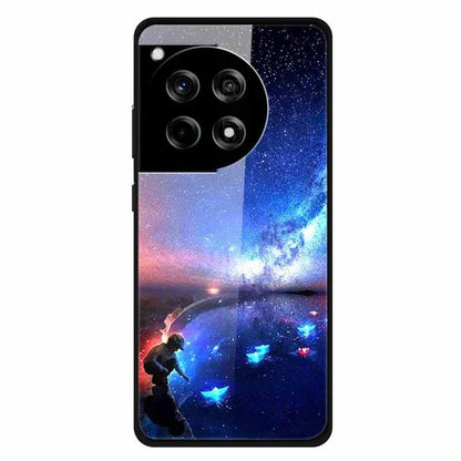 For OnePlus 12R 5G / Ace 3 5G Phone Case Pattern Printing Anti-Drop PC+Tempered Glass+TPU Cover