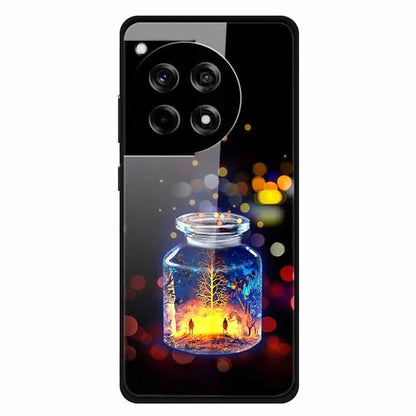 For OnePlus 12R 5G / Ace 3 5G Phone Case Pattern Printing Anti-Drop PC+Tempered Glass+TPU Cover