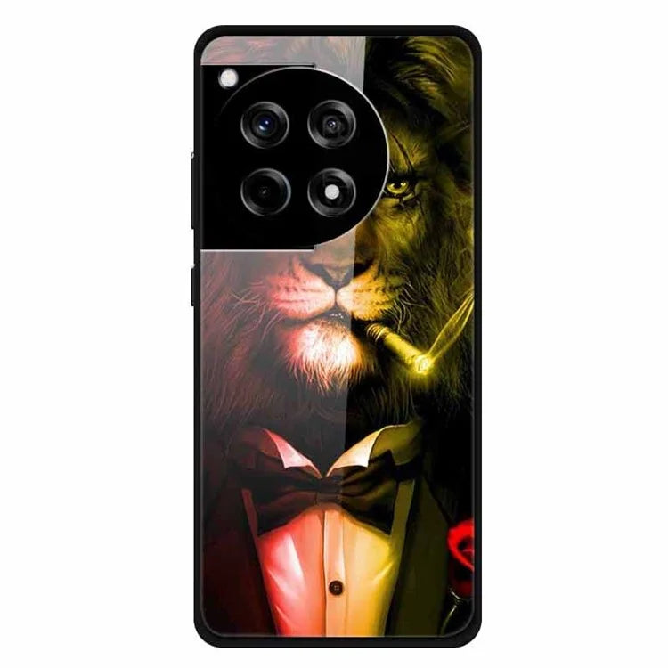For OnePlus 12R 5G / Ace 3 5G Phone Case Pattern Printing Anti-Drop PC+Tempered Glass+TPU Cover