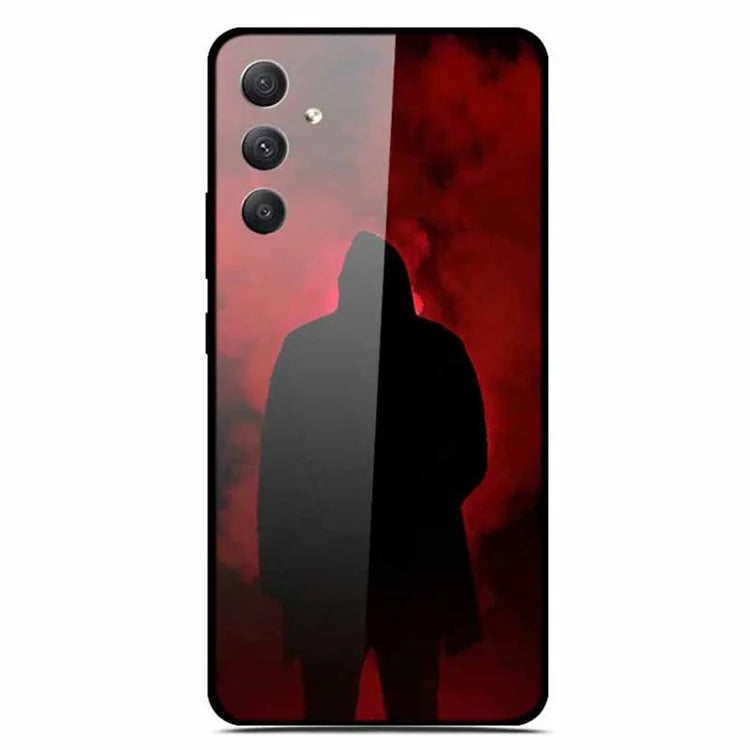 For Samsung Galaxy A35 5G Case Pattern Printing Tempered Glass Anti-Scratch Cell Phone Cover
