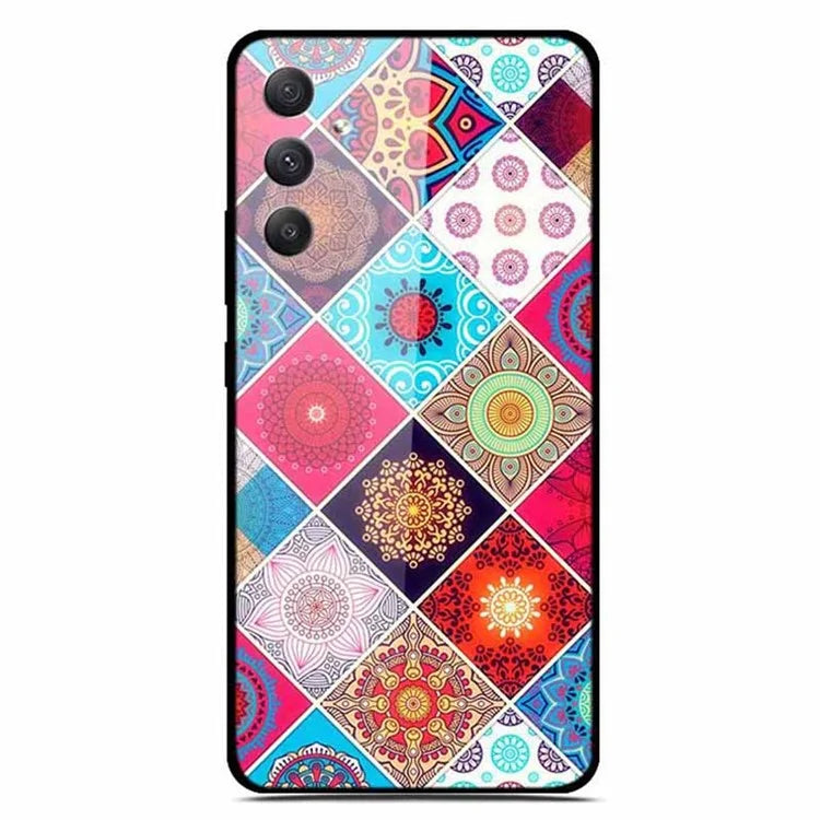 For Samsung Galaxy A35 5G Case Pattern Printing Tempered Glass Anti-Scratch Cell Phone Cover