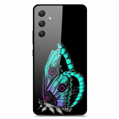 For Samsung Galaxy A35 5G Case Pattern Printing Tempered Glass Anti-Scratch Cell Phone Cover
