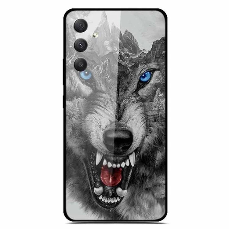 For Samsung Galaxy A35 5G Case Pattern Printing Tempered Glass Anti-Scratch Cell Phone Cover