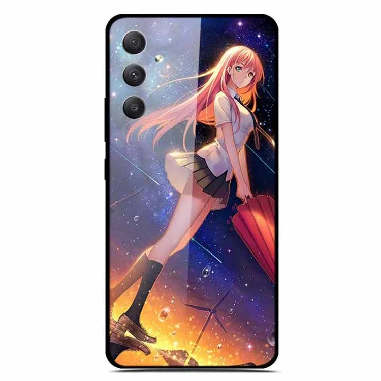 For Samsung Galaxy A35 5G Case Pattern Printing Tempered Glass Anti-Scratch Cell Phone Cover