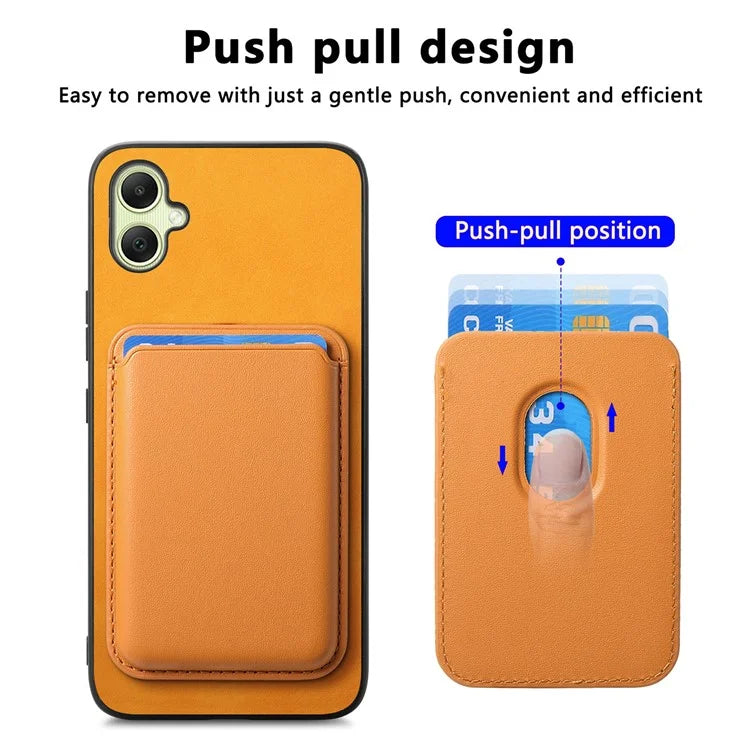 B2 For Samsung Galaxy A05 4G Cover Leather+TPU Phone Case with Magnetic Card Bag