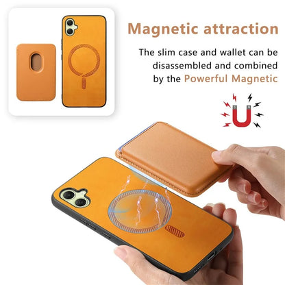 B2 For Samsung Galaxy A05 4G Cover Leather+TPU Phone Case with Magnetic Card Bag