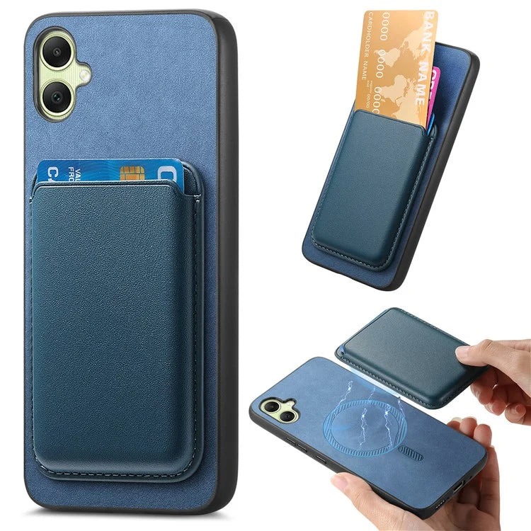 B2 For Samsung Galaxy A05 4G Cover Leather+TPU Phone Case with Magnetic Card Bag