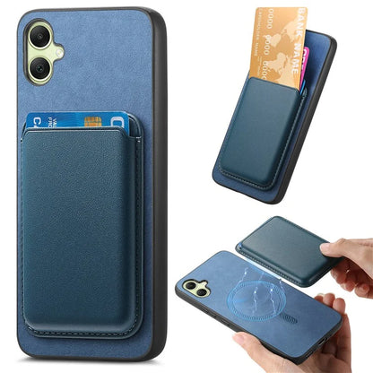 B2 For Samsung Galaxy A05 4G Cover Leather+TPU Phone Case with Magnetic Card Bag