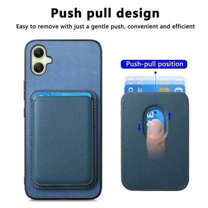 B2 For Samsung Galaxy A05 4G Cover Leather+TPU Phone Case with Magnetic Card Bag