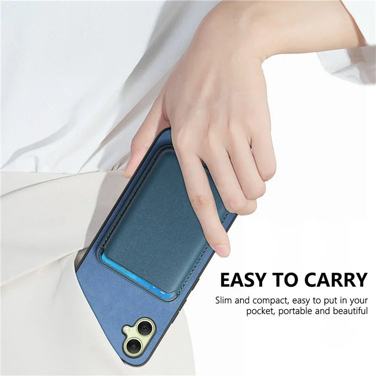 B2 For Samsung Galaxy A05 4G Cover Leather+TPU Phone Case with Magnetic Card Bag